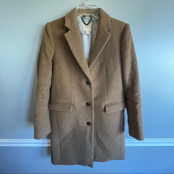 J. Crew Jackets & Blazers - J. Crew Wool Tan coat size 2 women’s